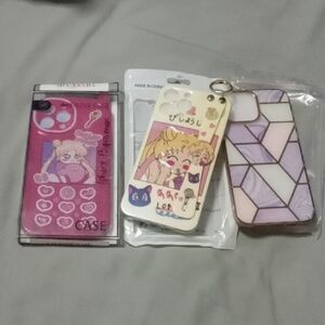 Sailor Moon Pink and White Phone Case Set